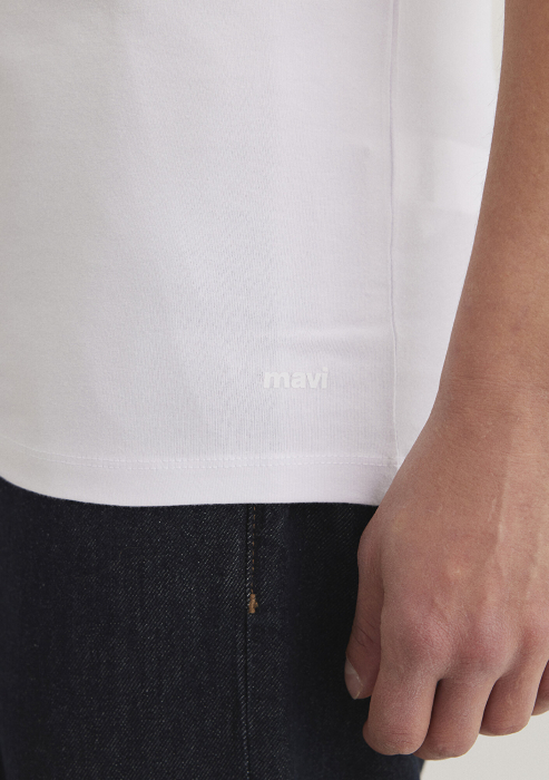 Mavi Tricou Alb Fitted Barbati [8]