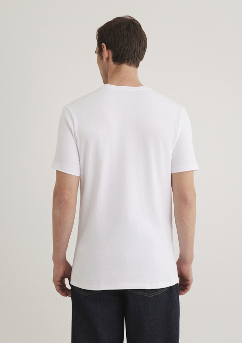 Mavi Tricou Alb Fitted Barbati [6]