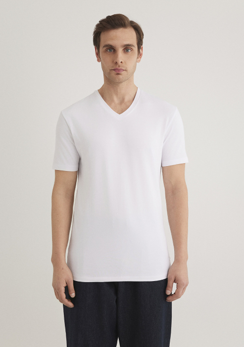 Mavi Tricou Alb Fitted Barbati [5]