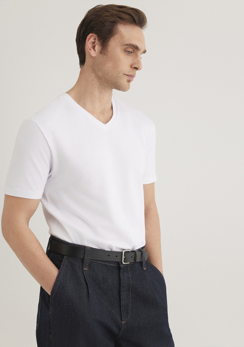 Mavi Tricou Alb Fitted Barbati [4]