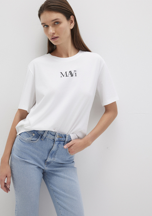 Mavi Tricou Alb Regular Femei [1]