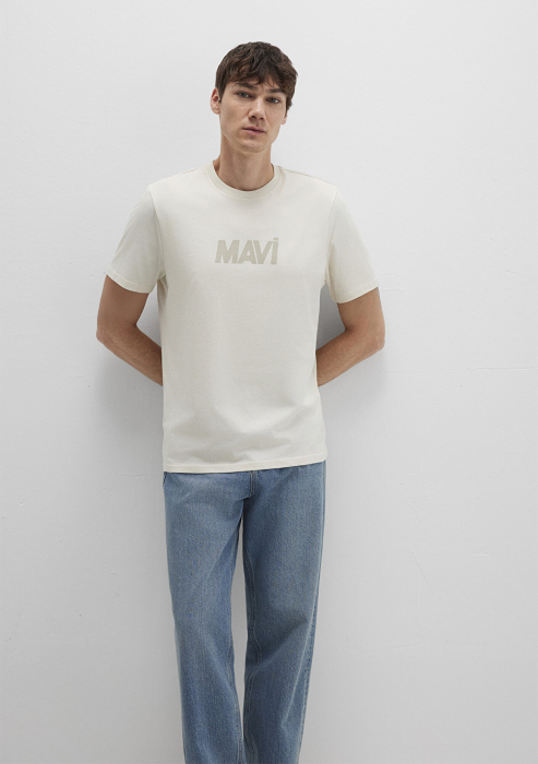 Mavi Мужская Футболка Беживая Regular [1]