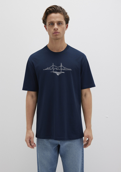 Mavi Tricou Navy Loose Barbati [3]