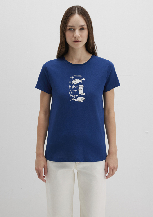 Mavi Tricou Navy Semi Slim Femei [4]