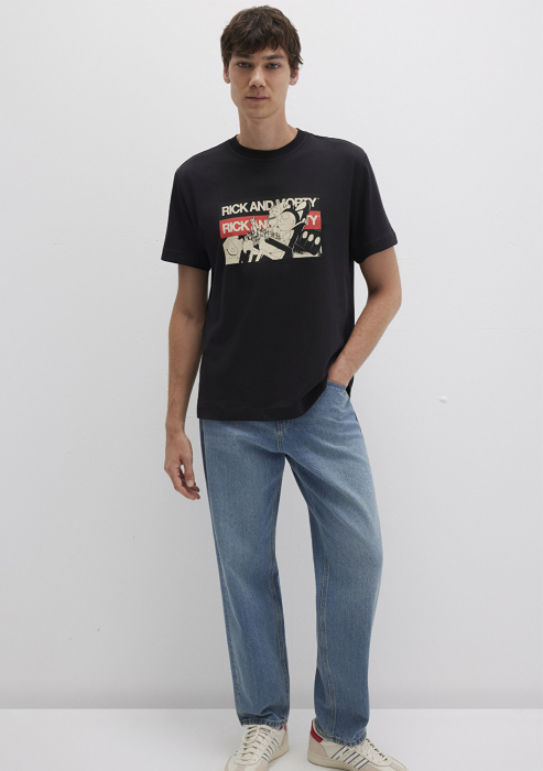 Mavi Tricou Negru Loose Barbati [1]
