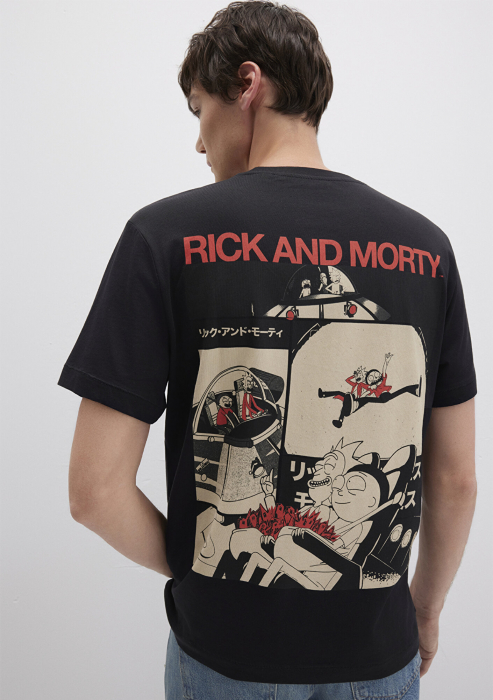 Mavi Tricou Negru Loose Barbati [3]