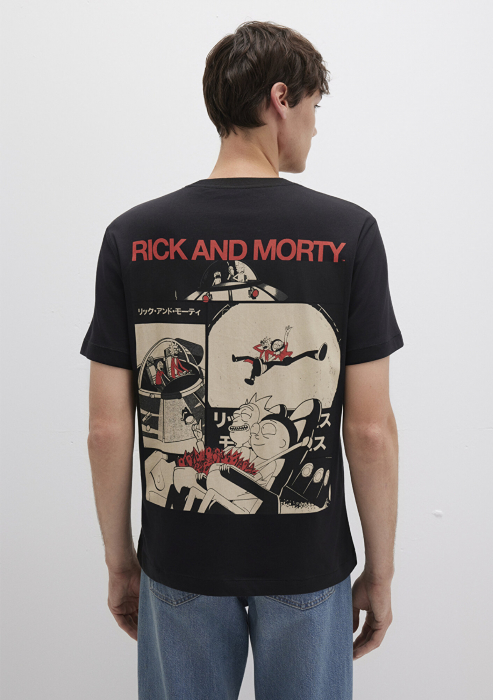 Mavi Tricou Negru Loose Barbati [5]