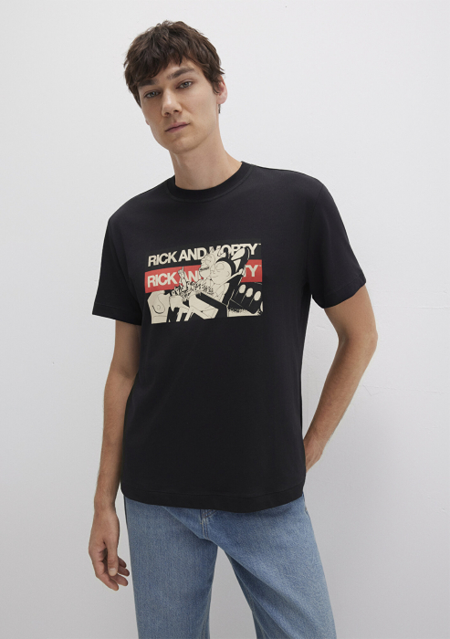 Mavi Tricou Negru Loose Barbati [2]