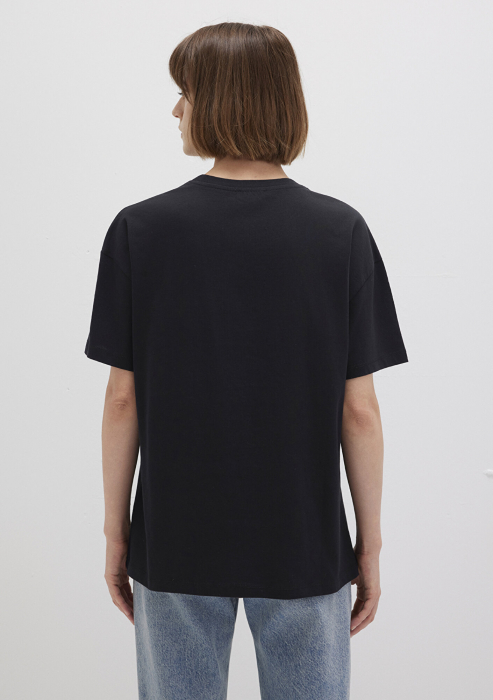 Mavi Tricou Negru Loose Femei [5]