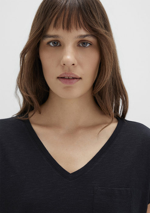 Mavi Tricou Negru Loose Femei [5]