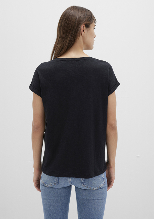 Mavi Tricou Negru Loose Femei [4]