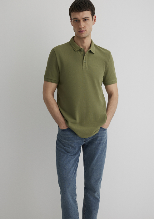 Mavi Tricou Polo Verde Masliniu Slim Barbati [2]