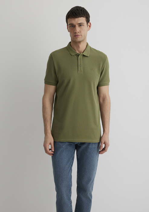 Mavi Tricou Polo Verde Masliniu Slim Barbati [3]