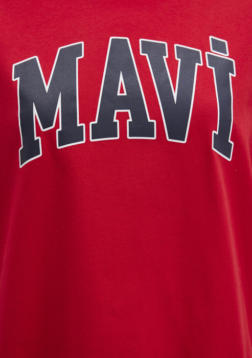 Mavi Tricou Rosu Oversize Femei [7]