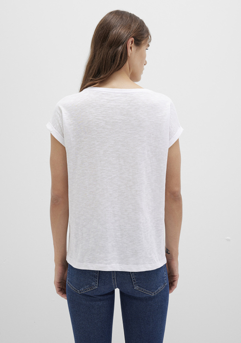 Mavi Tricou Alb Loose Femei [6]