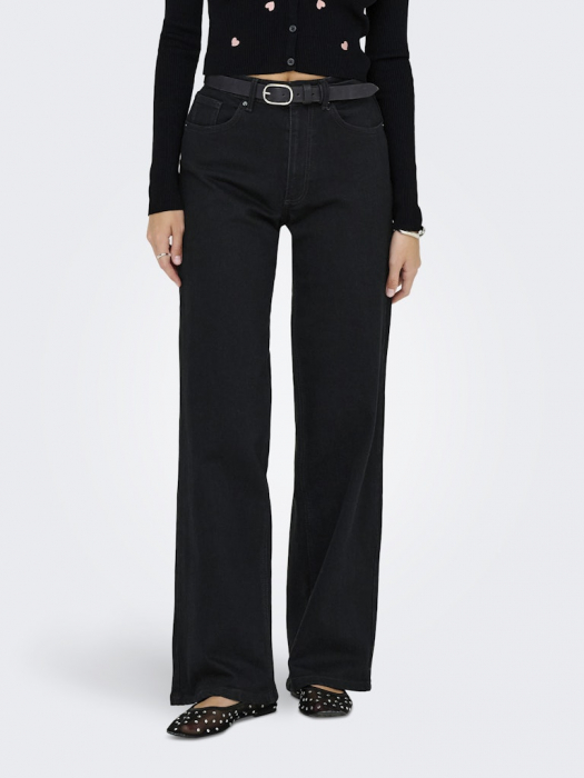 ONLY Blugi Black Denim Juicy Wide Femei [2]