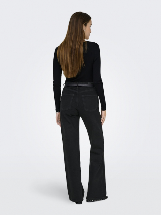 ONLY Blugi Black Denim Juicy Wide Femei [4]