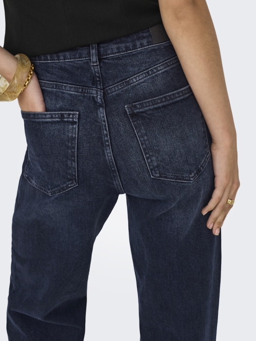 ONLY Blugi Blue Black Denim Bottom Wide Femei [5]