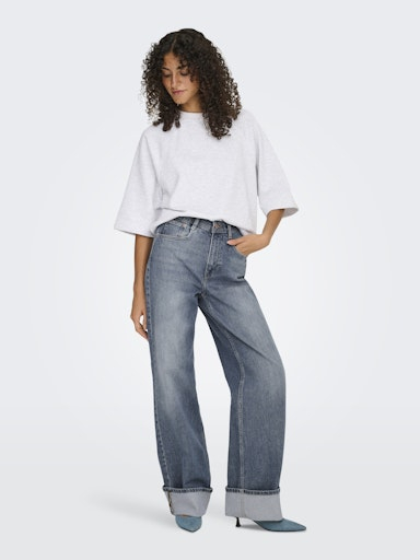 Only Blugi Albastri Deschisi Bottom Wide Femei [1]