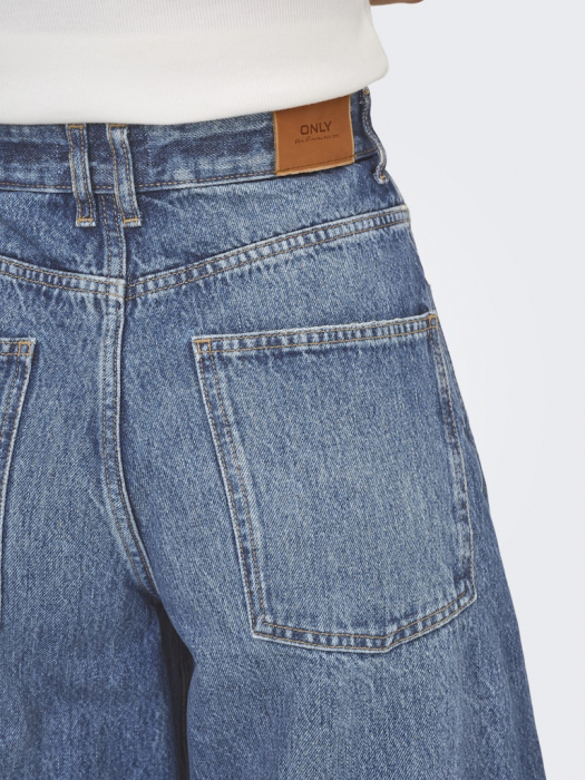 ONLY Blugi Dark Blue Denim Barrel Femei [2]