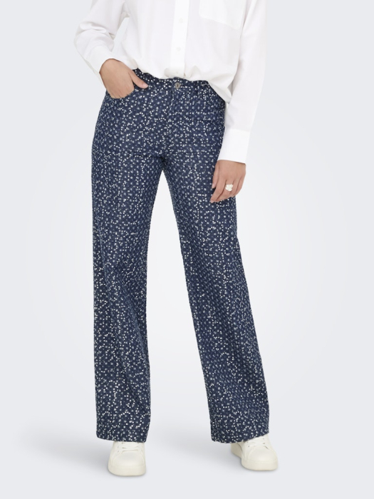 Only Blugi Navy EVITA Wide Femei [2]