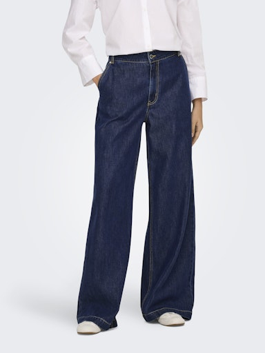 Only Blugi Albastri INGRID Wide Femei [2]