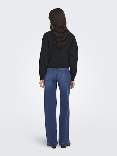 ONLY Blugi Dark Blue Denim Madison Wide Femei [5]