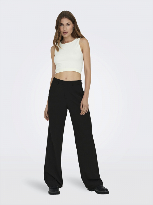 Only Pantaloni Negri Wide Femei [4]
