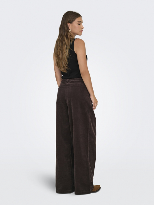 ONLY Pantaloni Seal Brown Wide Femei [2]