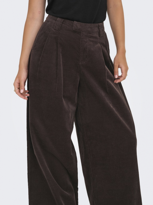 ONLY Pantaloni Seal Brown Wide Femei [3]