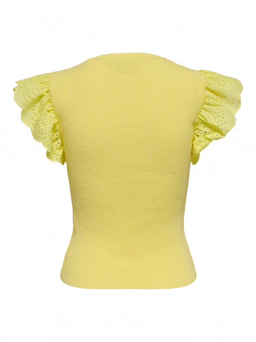 Only Pulover Cu Maneca Scurta Galben  Femei [2]