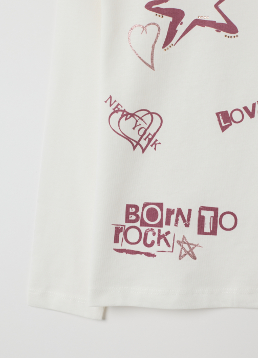 OVS Kids Bluza Blanc De Blanc Fete 3-10 Ani [4]