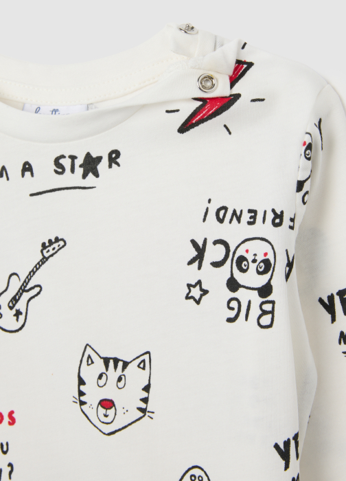 OVS Kids Bluza Bright White Baieti 9-36 Luni [4]