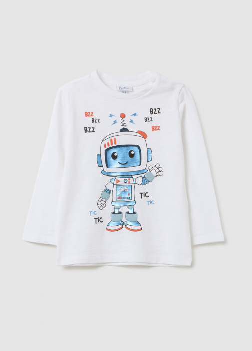 OVS Kids Bluza Lucent White Baieti 9-36 Luni [1]