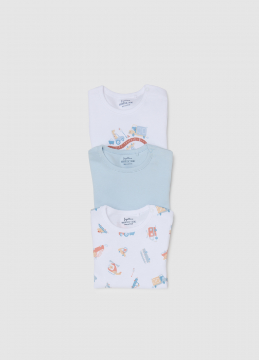 OVS Kids Body Maneca Scurta Ballad Blue Baieti 0-9 Luni [3]