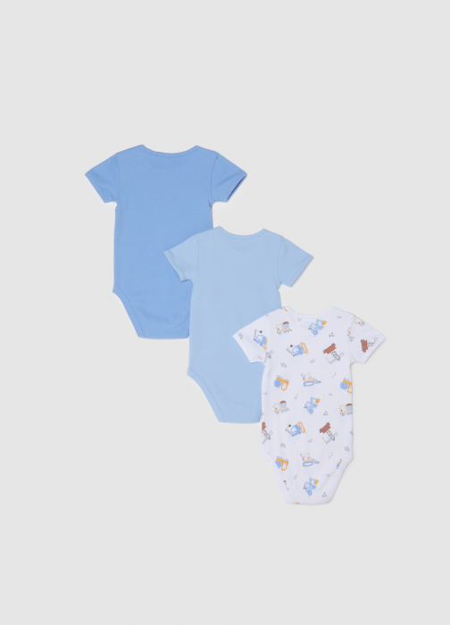 OVS Kids Body Maneca Scurta Chambray Blue  Baieti 0-9 Luni [2]