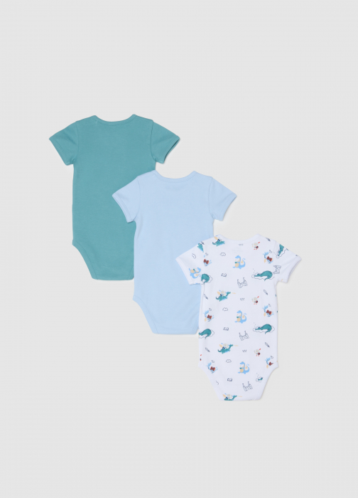 OVS Kids Боди С Коротким Рукавом Для Мальчиков Chambray Blue  0-9 Месяцев [2]