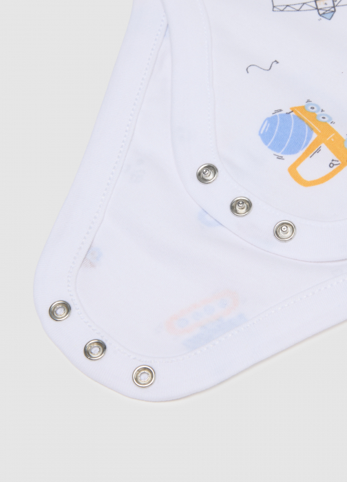 OVS Kids Body Maneca Scurta Chambray Blue  Baieti 0-9 Luni [4]