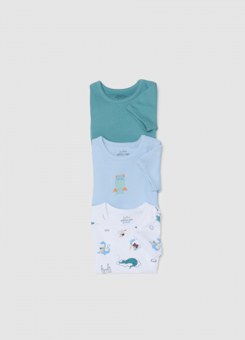 OVS Kids Боди С Коротким Рукавом Для Мальчиков Chambray Blue  0-9 Месяцев [3]