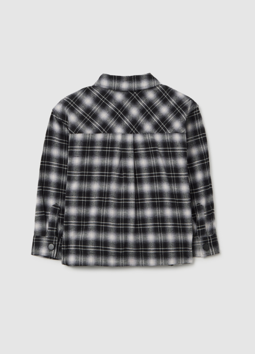 OVS Kids Camasa Maneca Lunga Black/White Check Fete 3-10 Ani [2]