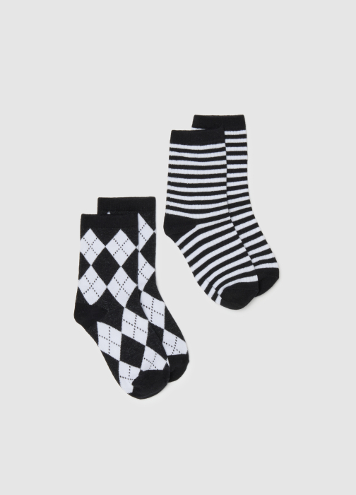 OVS Kids Ciorapi Antislip White/Black Fete 10-15 Ani [1]