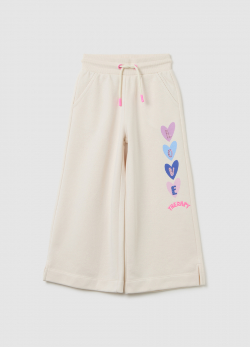 OVS Kids Pantaloni Gabardin Cream Pink Fete 3-10 Ani [1]