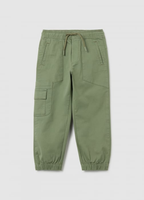 OVS Kids Pantaloni Gabardin Granite Green Baieti 3-10 Ani [1]