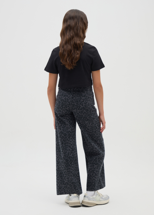OVS Kids Pantaloni Gabardin Gri/Negri Fete 10-15 Ani [2]