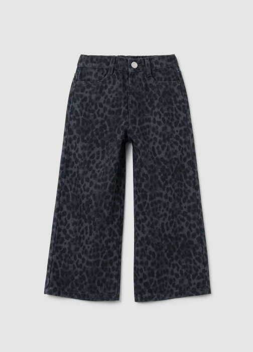 OVS Kids Pantaloni Gabardin Gri/Negri Fete 3-10 Ani [1]