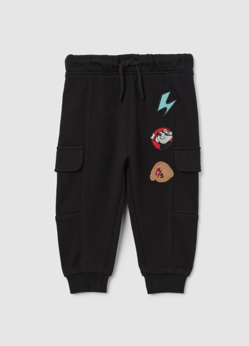 OVS Kids Pantaloni Sport Negri Baieti 9-36 Luni [1]