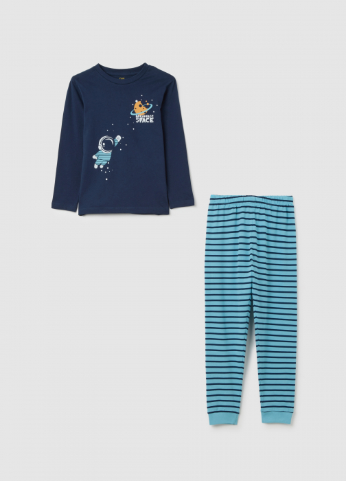 OVS Kids Pijama Blue/Lt Blue Baieti 3-10 Ani [1]
