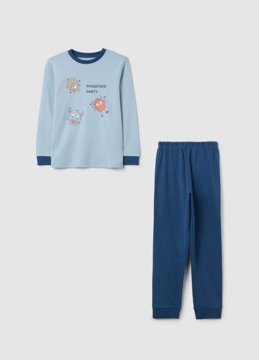 OVS Kids Pijama Blue/Lt Blue Baieti 3-10 Ani [1]