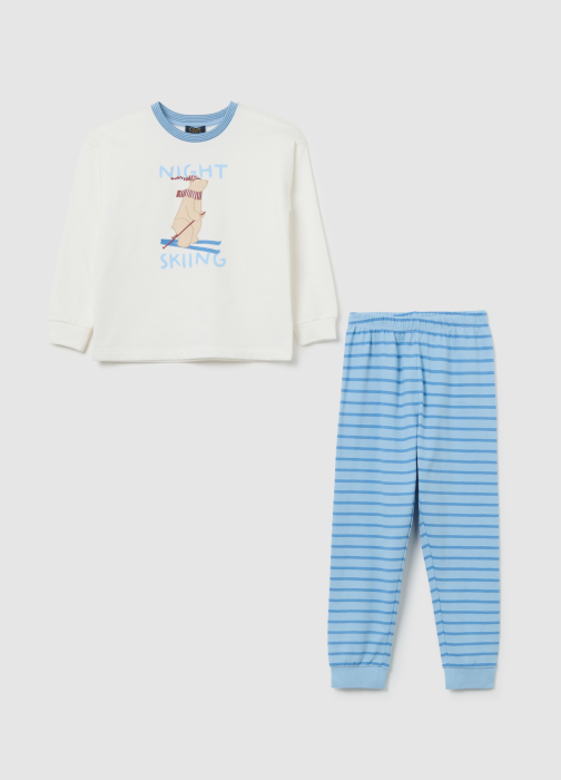 OVS Kids Pijama Off-White/Lt Blue Baieti 3-10 Ani [1]