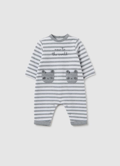 OVS Kids Salopeta Lucent White Baieti 0-9 Luni [1]